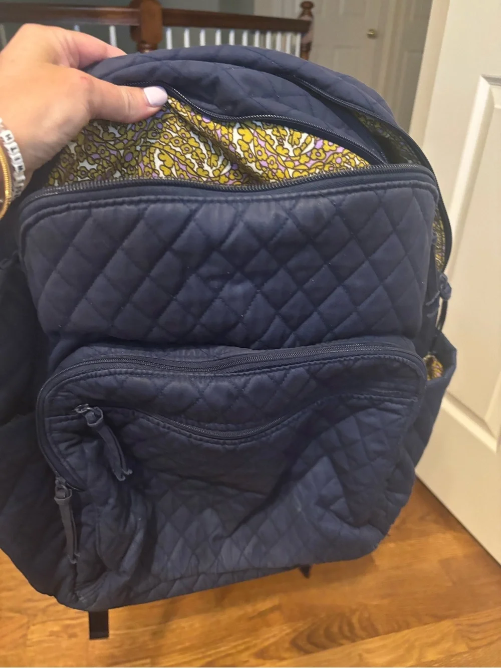 Vera Bradley quilted backpack - Picture 2 of 4